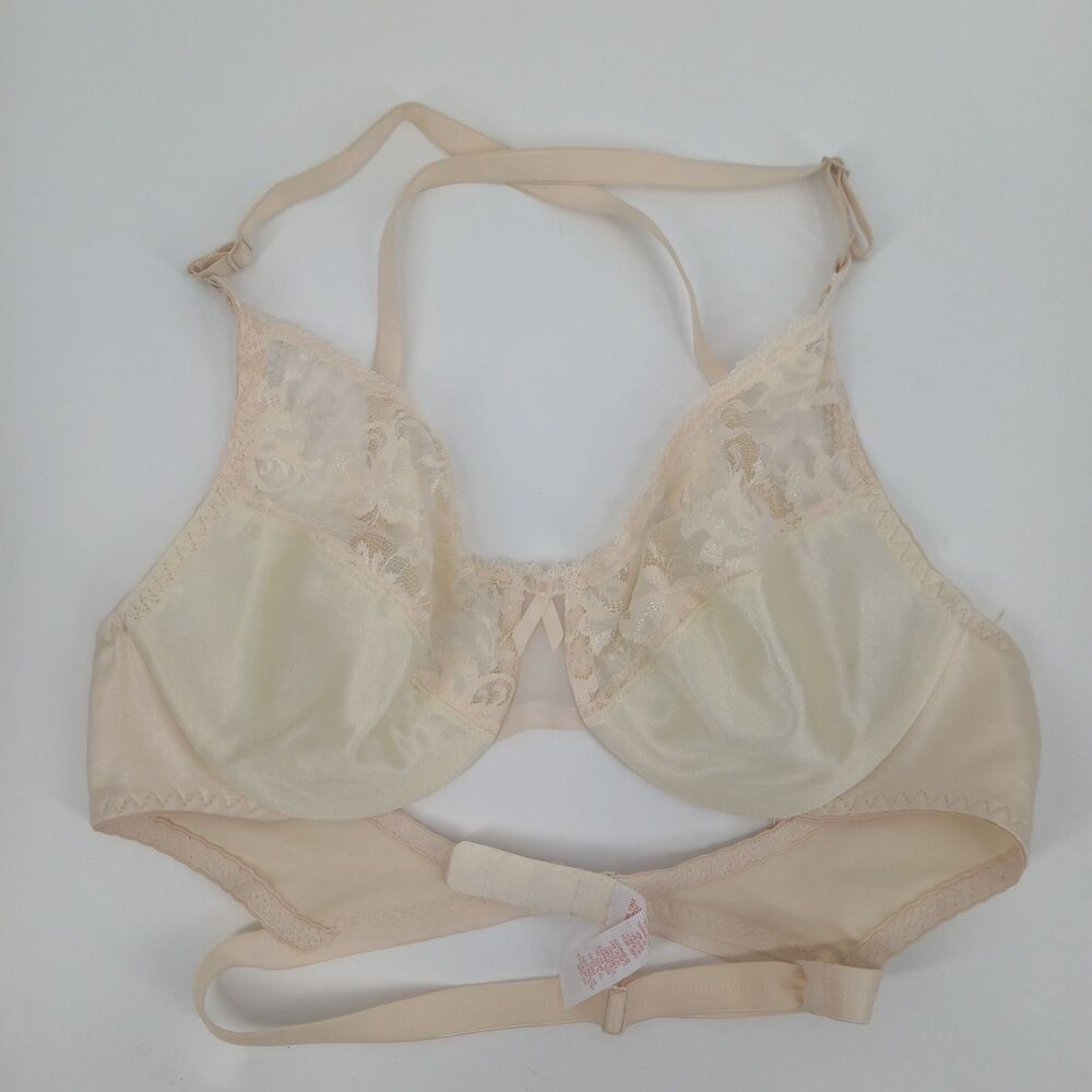 womans vintage backless by smoothie size 34c bra cream lace bra